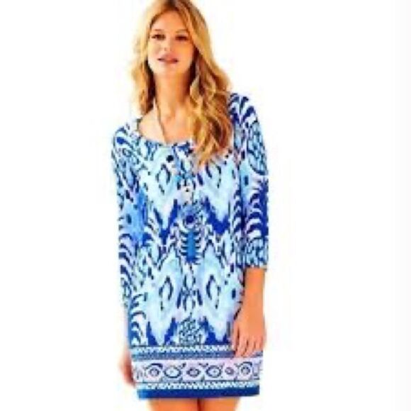 💜 Lilly Pulitzer Beacon Dress in Serene Blue Size Small - Picture 5 of 7